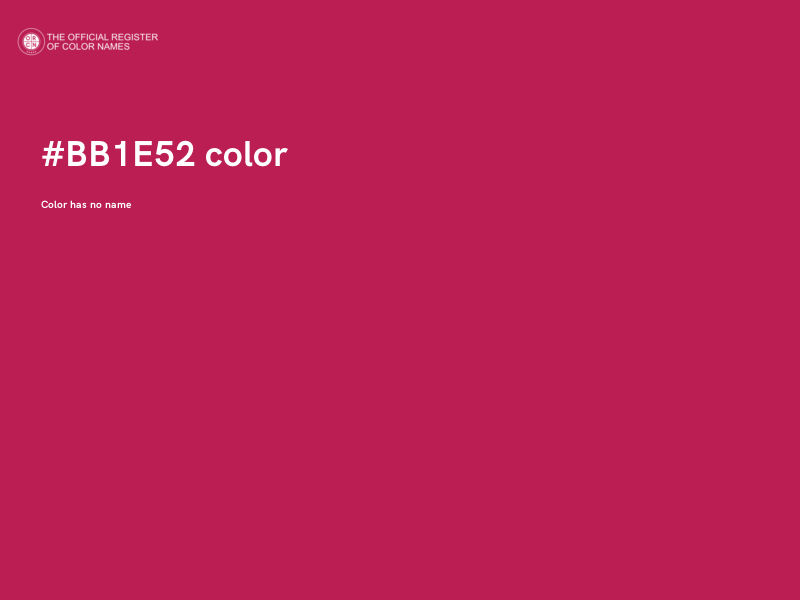#BB1E52 color image