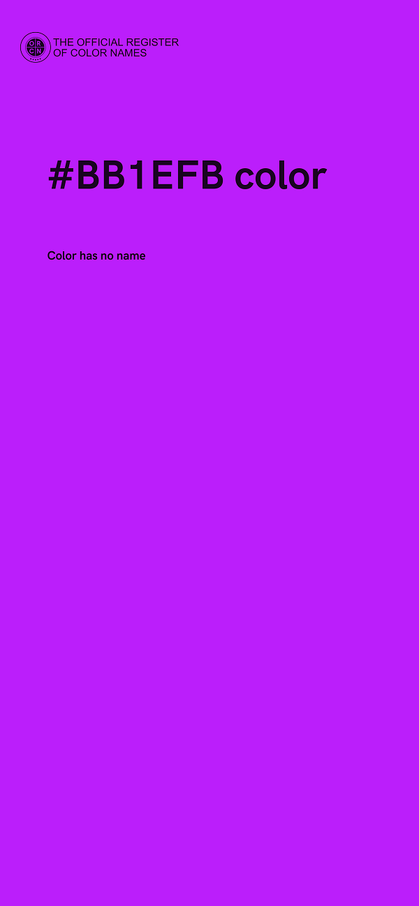 #BB1EFB color image