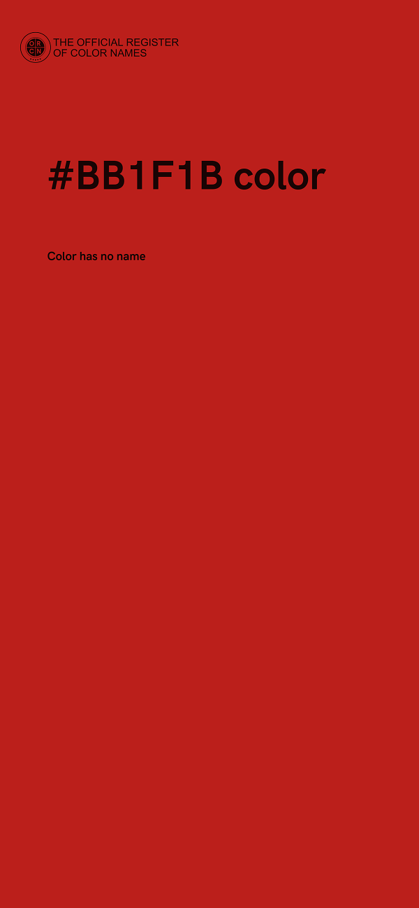 #BB1F1B color image