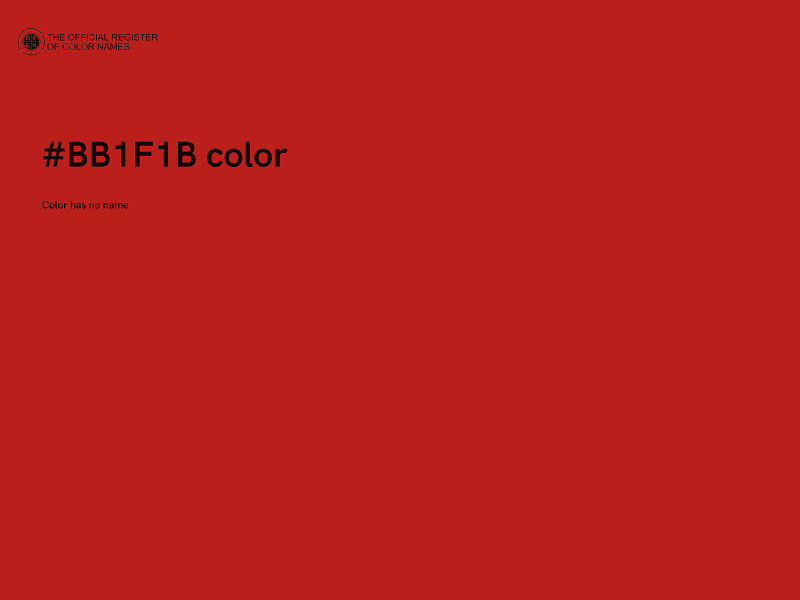 #BB1F1B color image