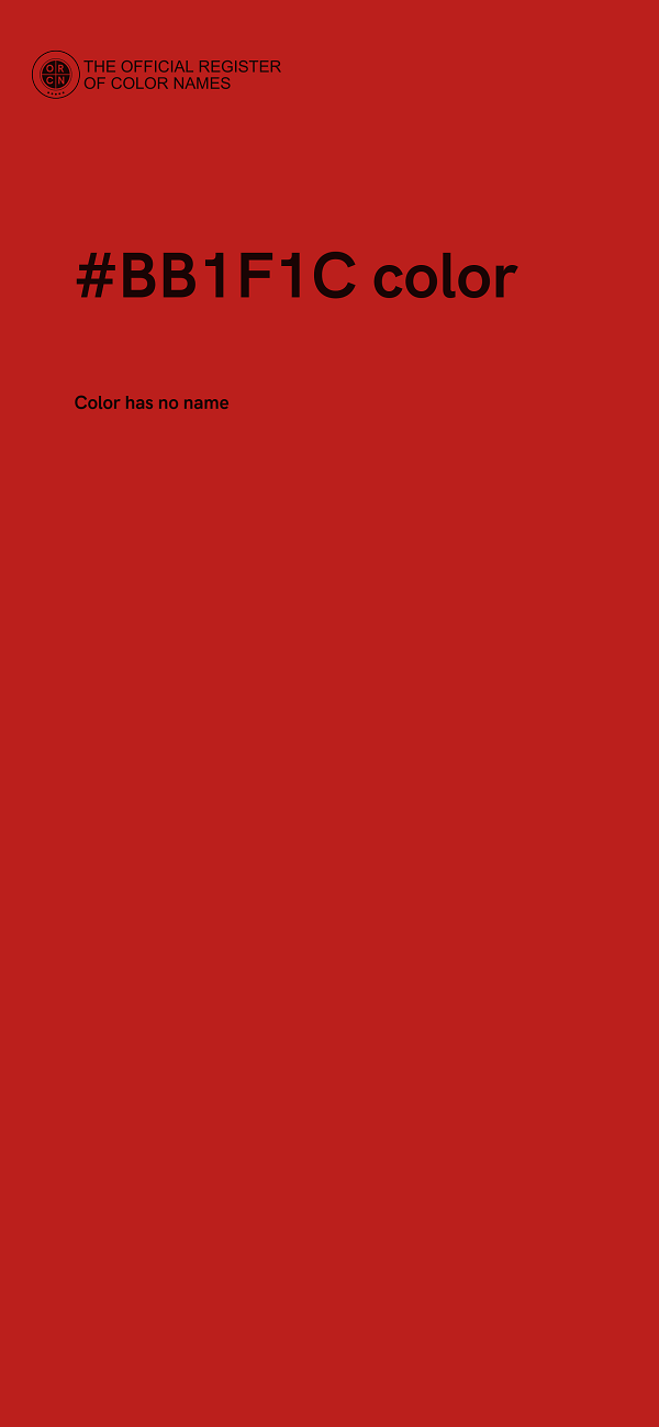 #BB1F1C color image
