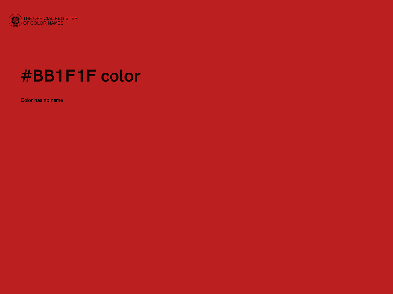 #BB1F1F color image