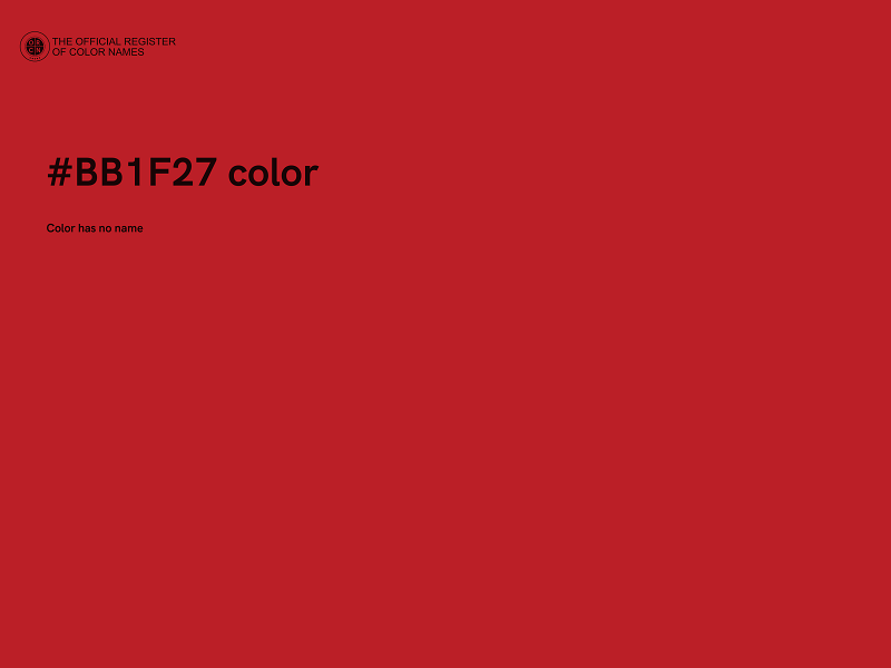 #BB1F27 color image