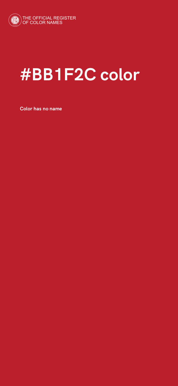 #BB1F2C color image