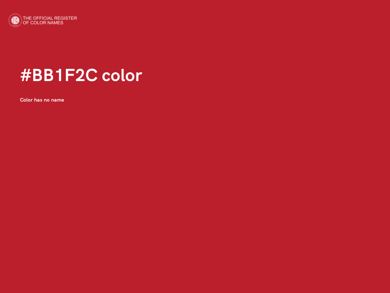 #BB1F2C color image