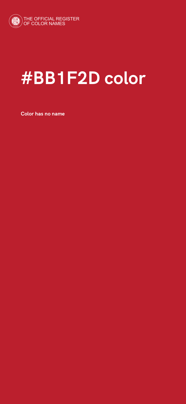 #BB1F2D color image