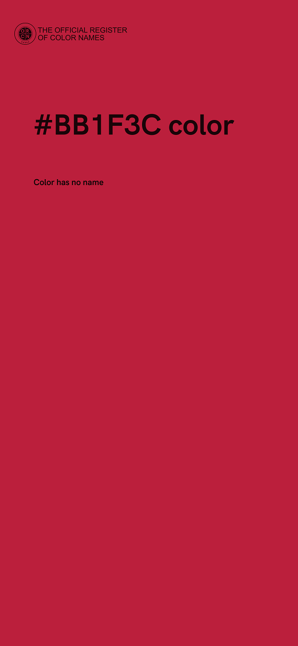 #BB1F3C color image