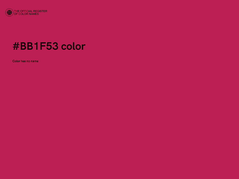 #BB1F53 color image