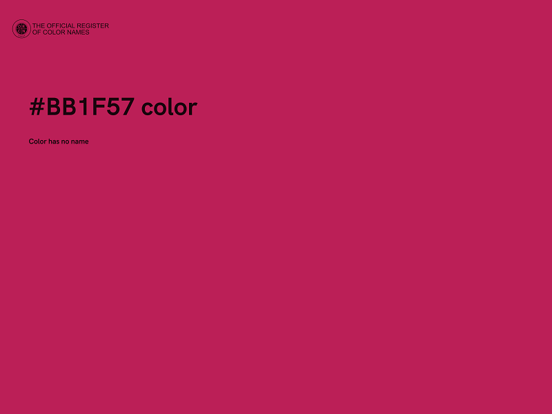 #BB1F57 color image