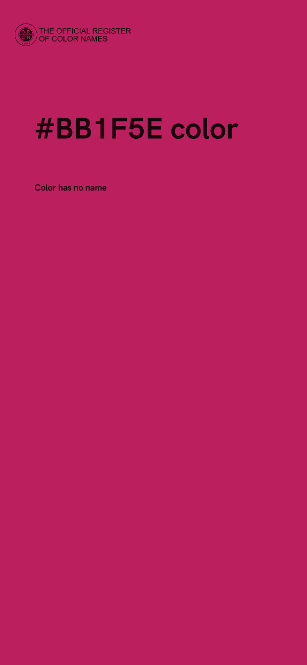 #BB1F5E color image