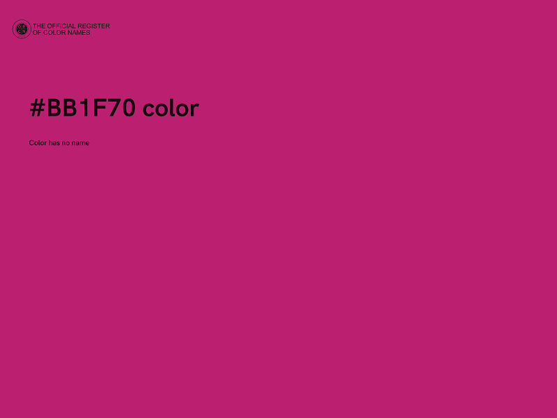 #BB1F70 color image