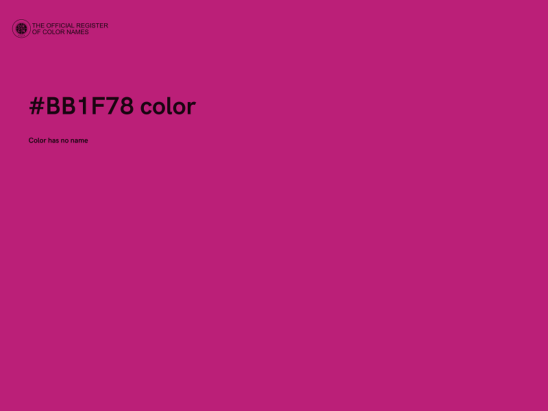 #BB1F78 color image