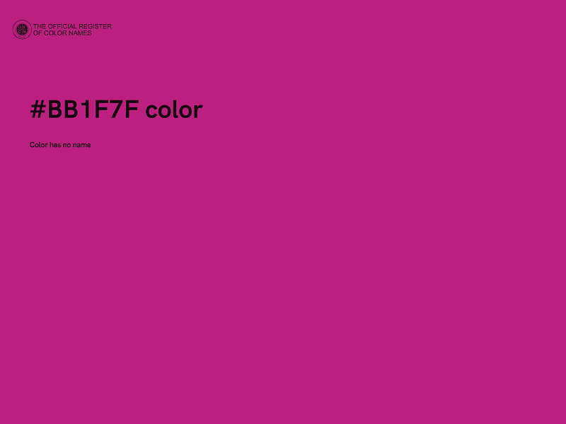 #BB1F7F color image