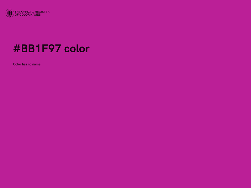 #BB1F97 color image