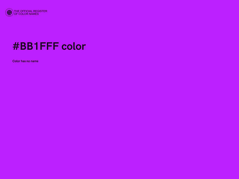 #BB1FFF color image