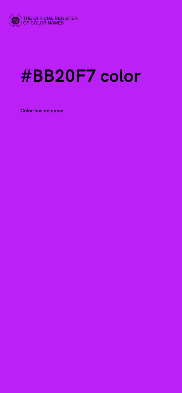 #BB20F7 color image