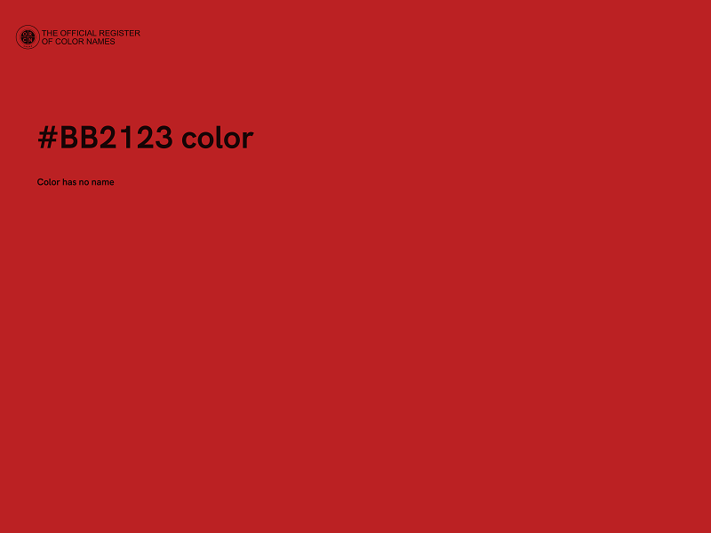 #BB2123 color image
