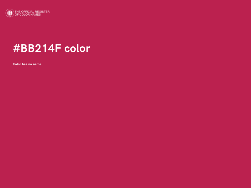 #BB214F color image