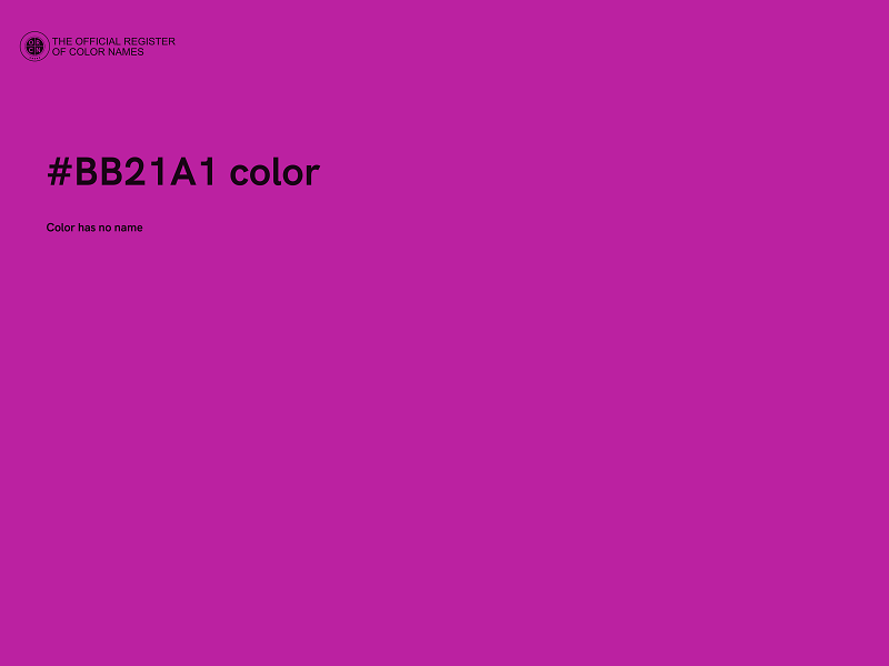 #BB21A1 color image