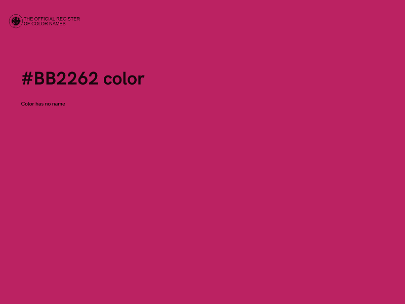 #BB2262 color image