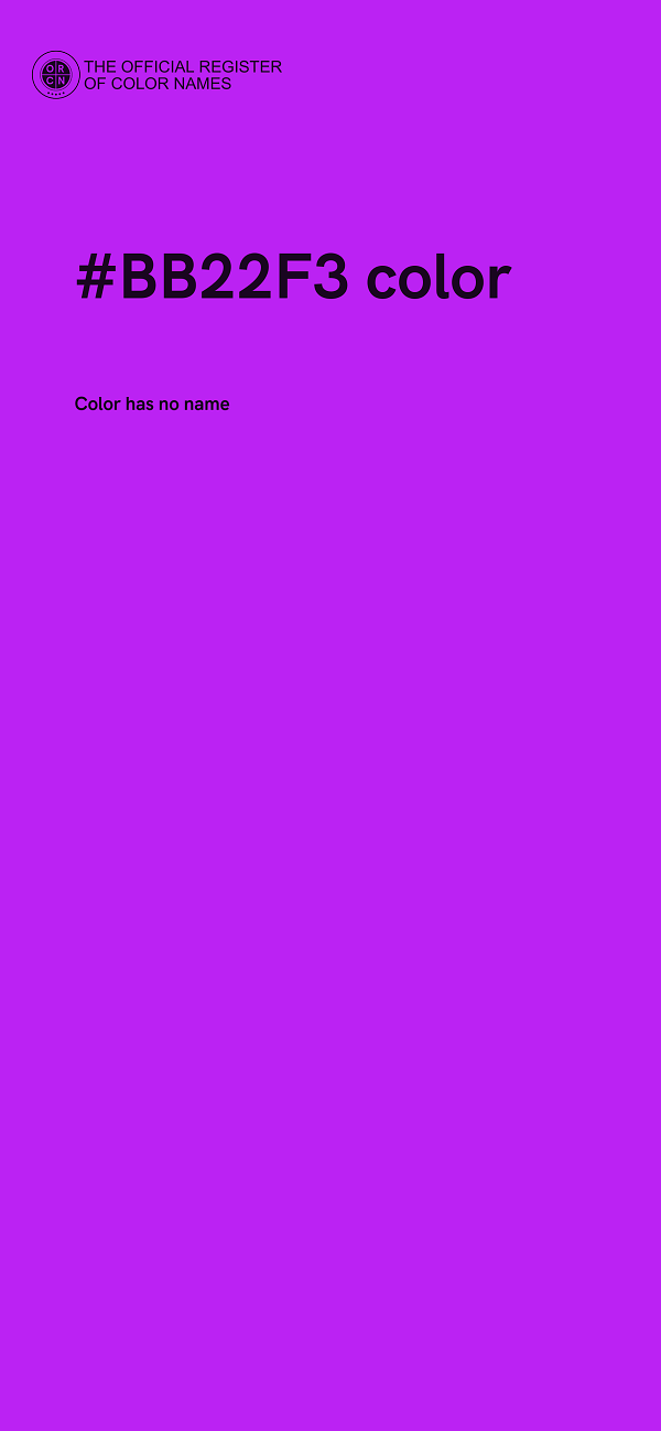 #BB22F3 color image
