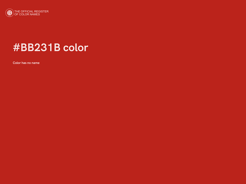 #BB231B color image