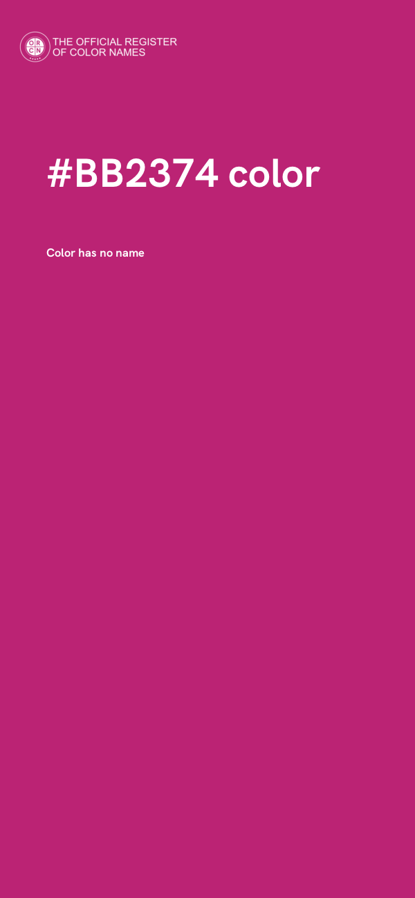 #BB2374 color image