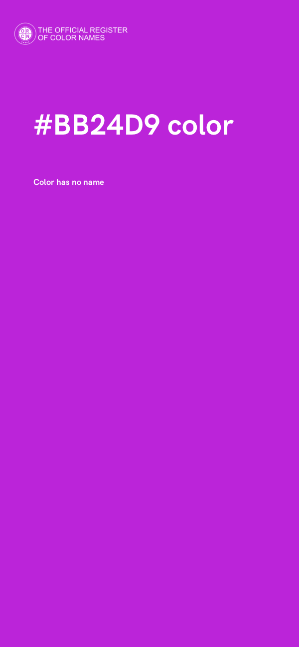 #BB24D9 color image