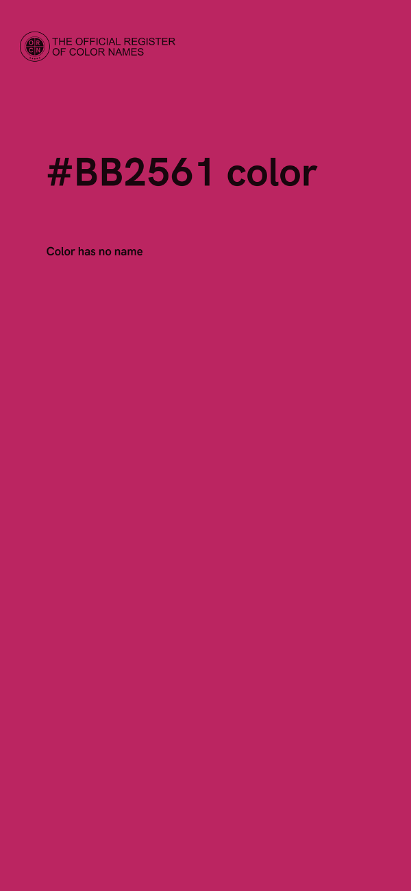 #BB2561 color image