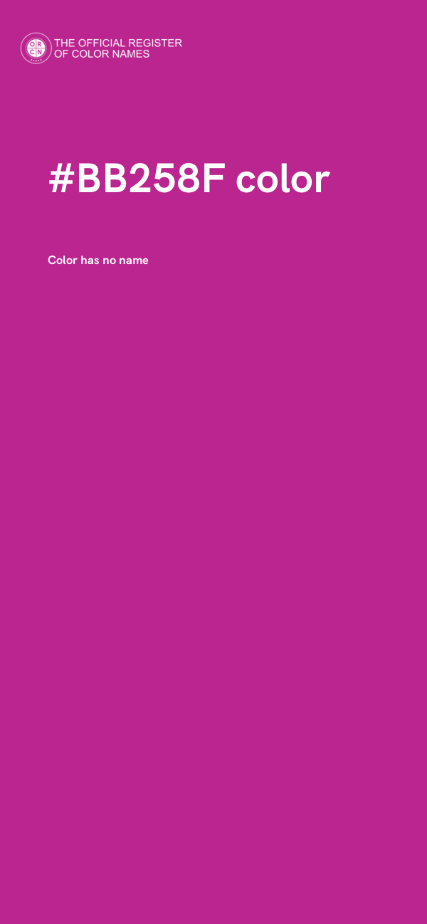 #BB258F color image