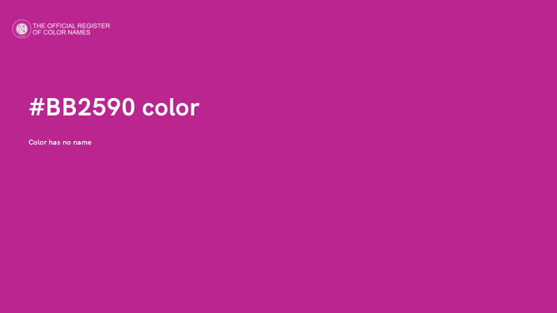 #BB2590 color image
