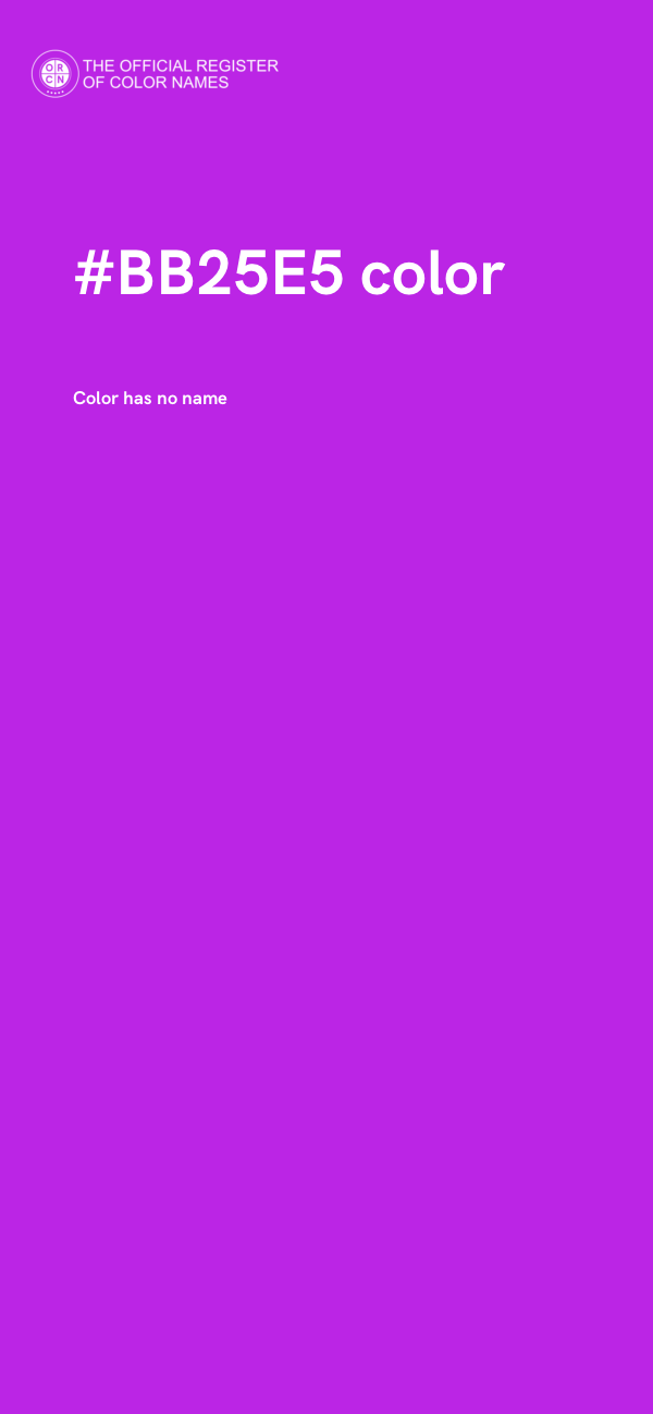 #BB25E5 color image