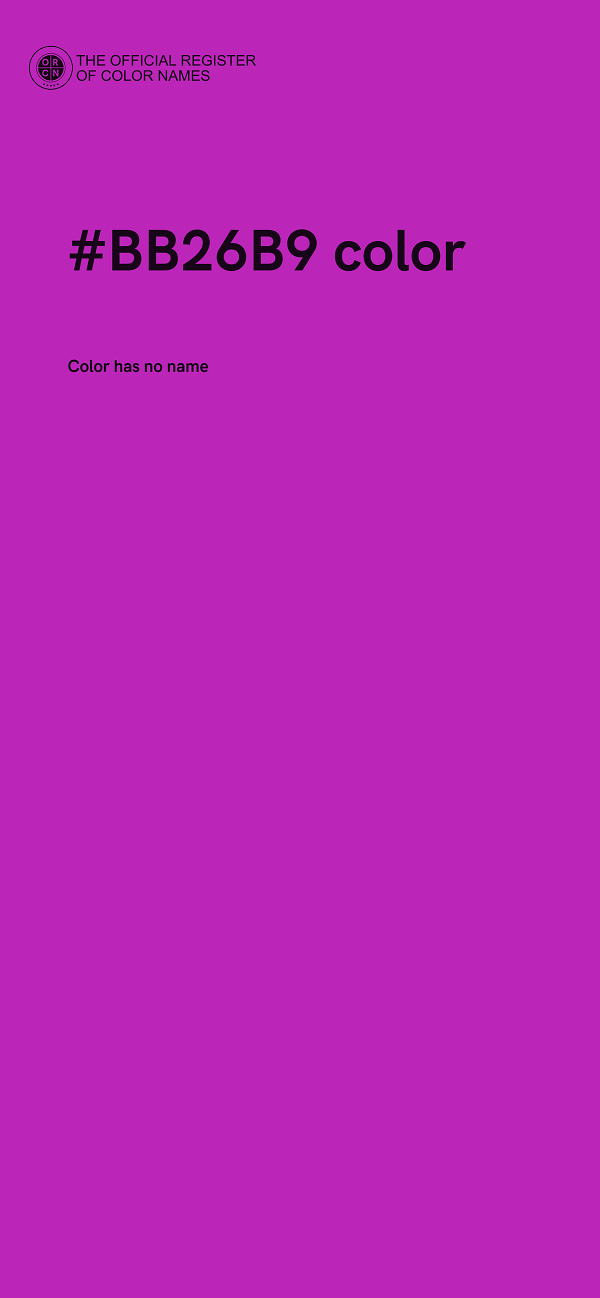 #BB26B9 color image