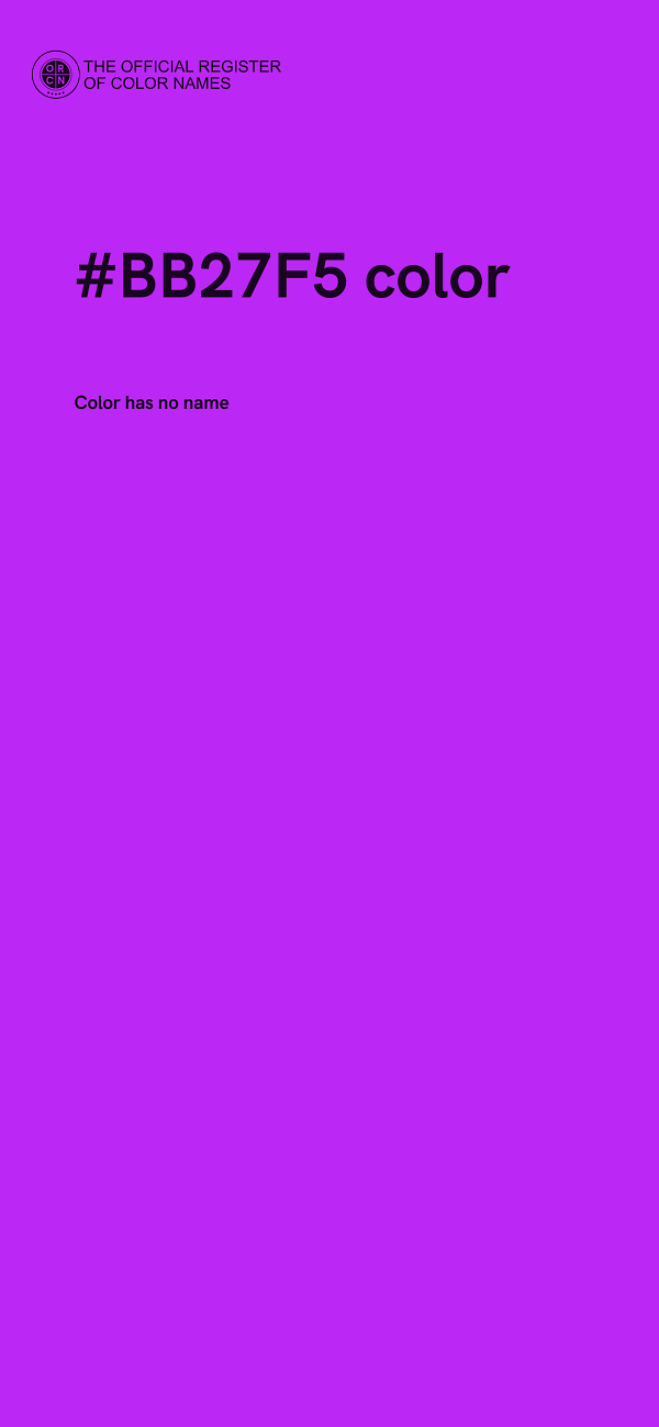 #BB27F5 color image