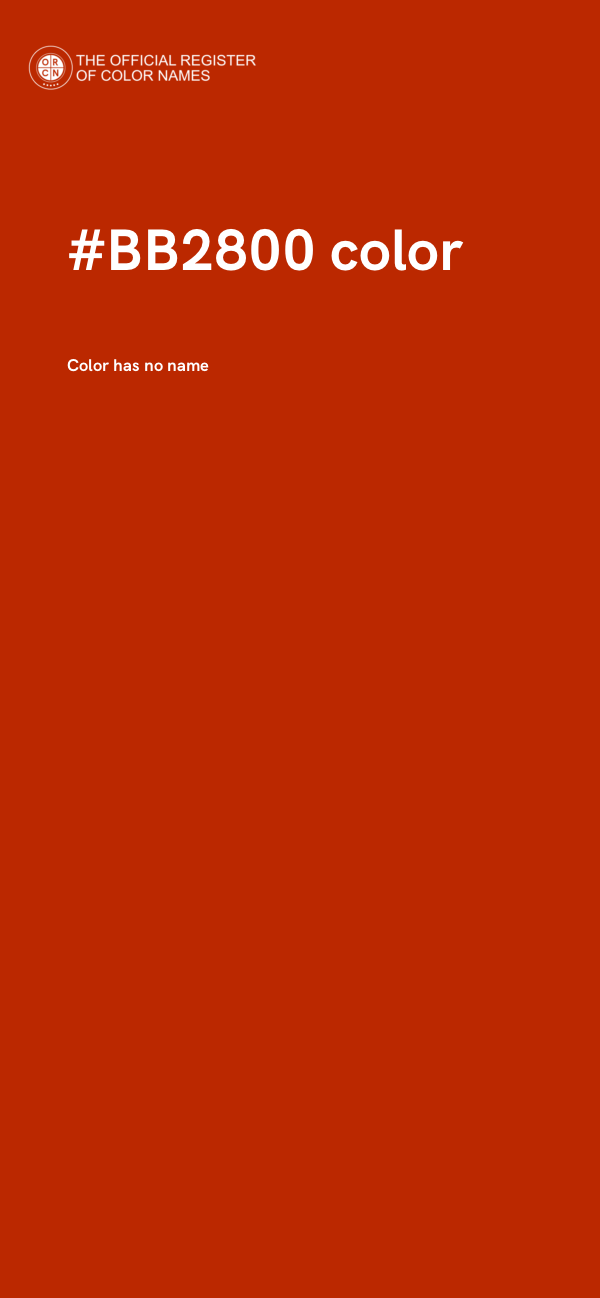 #BB2800 color image
