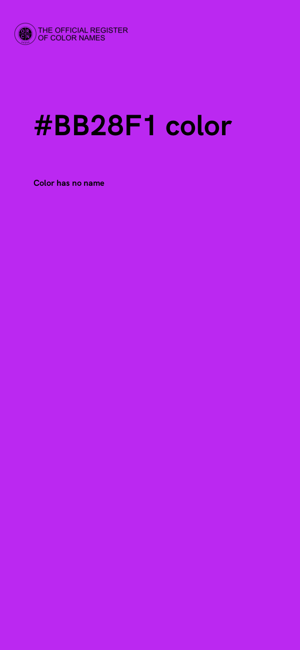 #BB28F1 color image