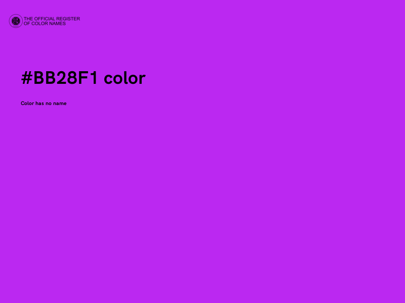#BB28F1 color image