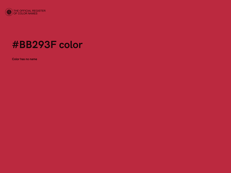 #BB293F color image
