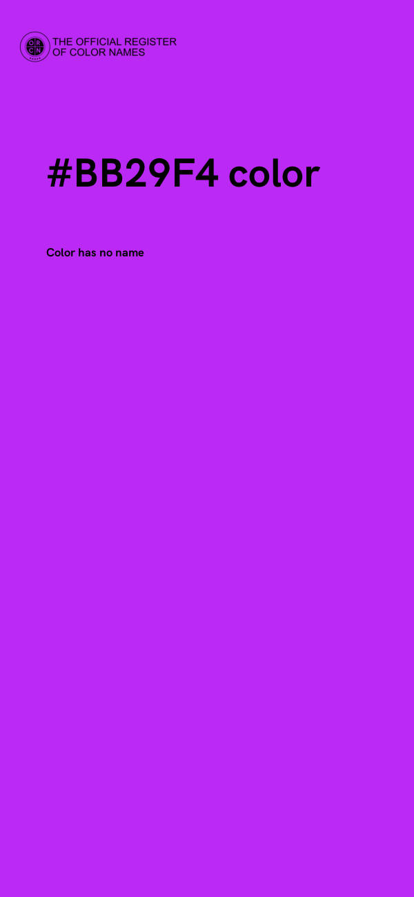 #BB29F4 color image