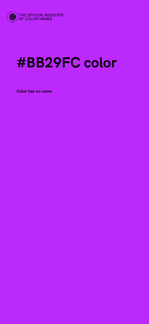 #BB29FC color image