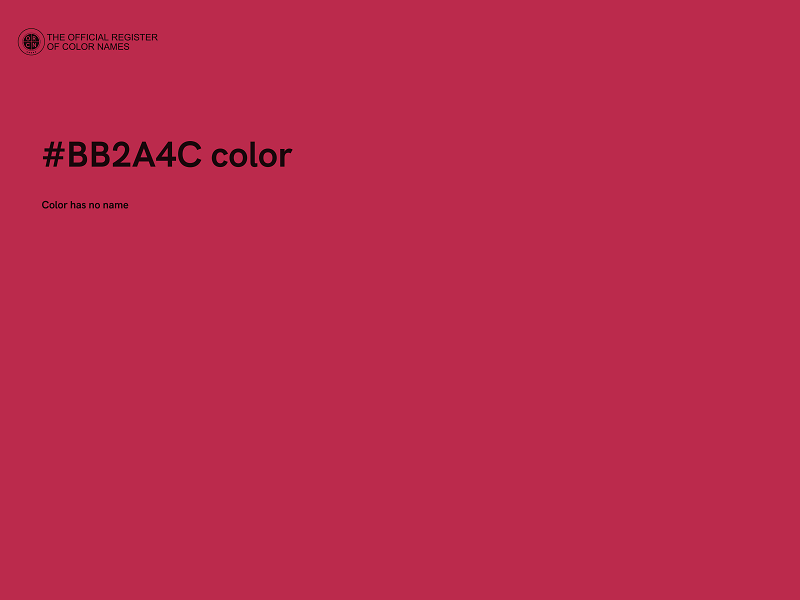 #BB2A4C color image