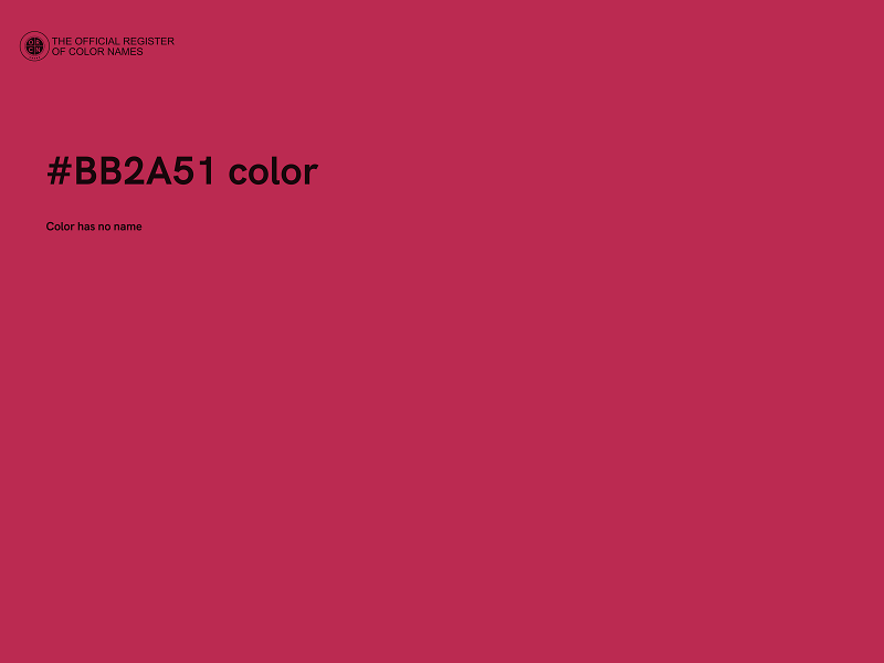 #BB2A51 color image