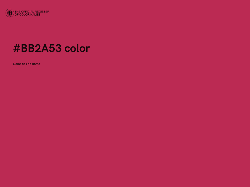 #BB2A53 color image