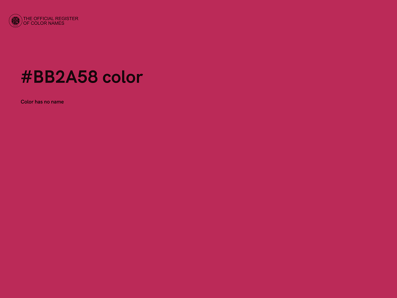 #BB2A58 color image