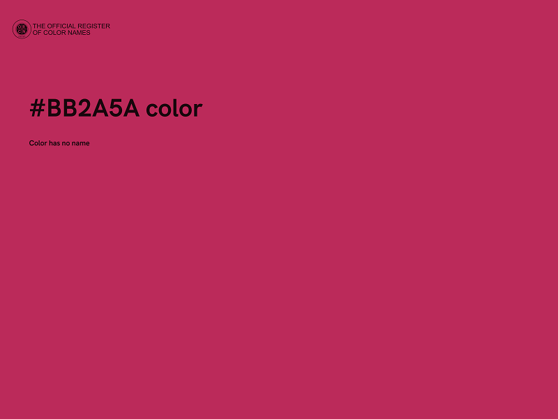 #BB2A5A color image