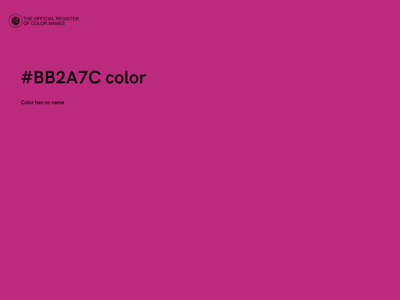 #BB2A7C color image