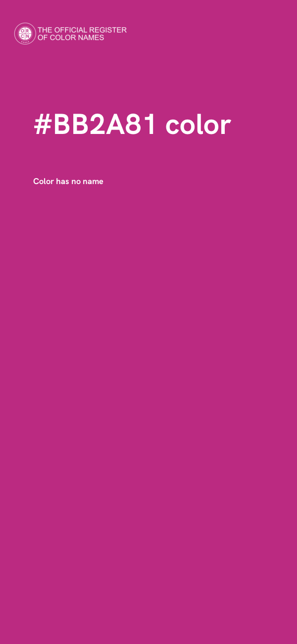 #BB2A81 color image