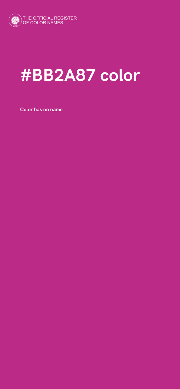 #BB2A87 color image