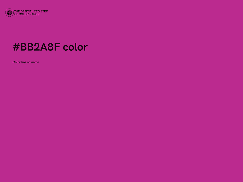 #BB2A8F color image