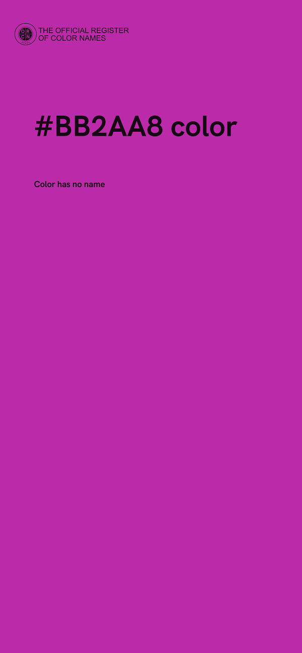 #BB2AA8 color image